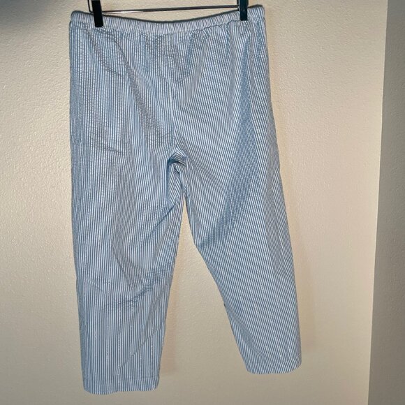 Fortuna Valentino Seersucker Capri Length Pajama‎ Pants Size M - Picture 4 of 7